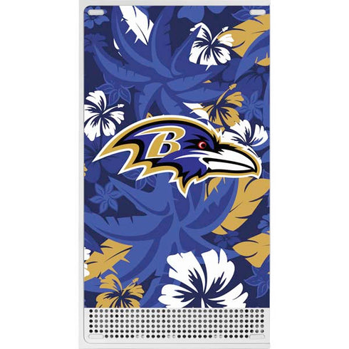 NFL Baltimore Ravens Tropical Print Xbox Series S Console Skin